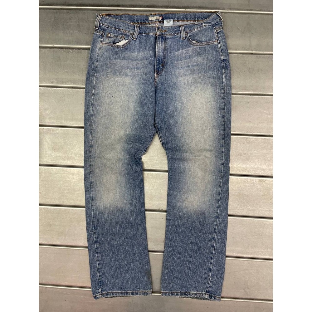 Vintage Levis 505 Straight Leg Jeans Womens 14M 35x32 Blue Medium‎ Wash Denim